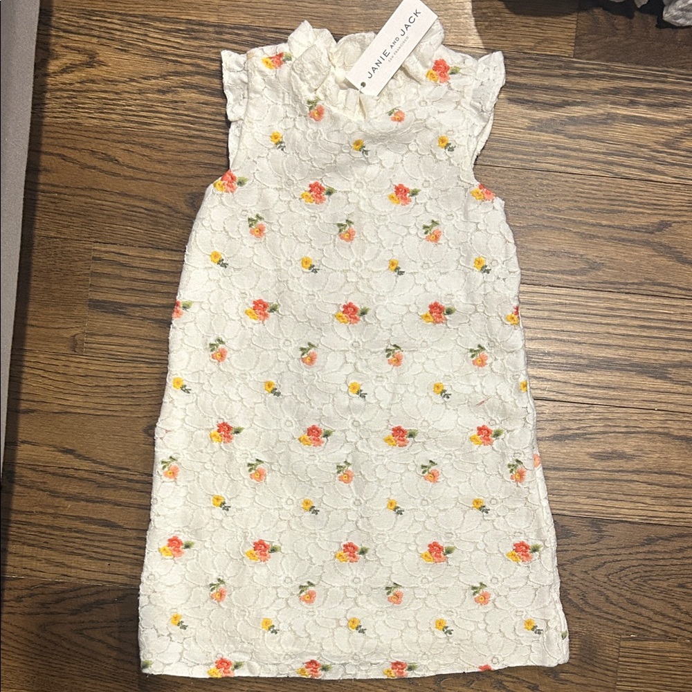 White Floral Lace Kids Dress